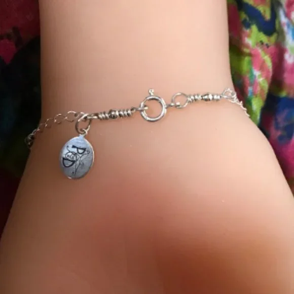 Amazonite Sterling Silver Bracelet- Amazonite Bar Style Bracelet - Picture 5 of 5